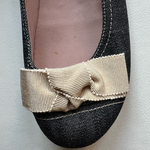 Jean Prada flat shoes with ribbon bow - size 8 1/2 - Picture 7 of 9